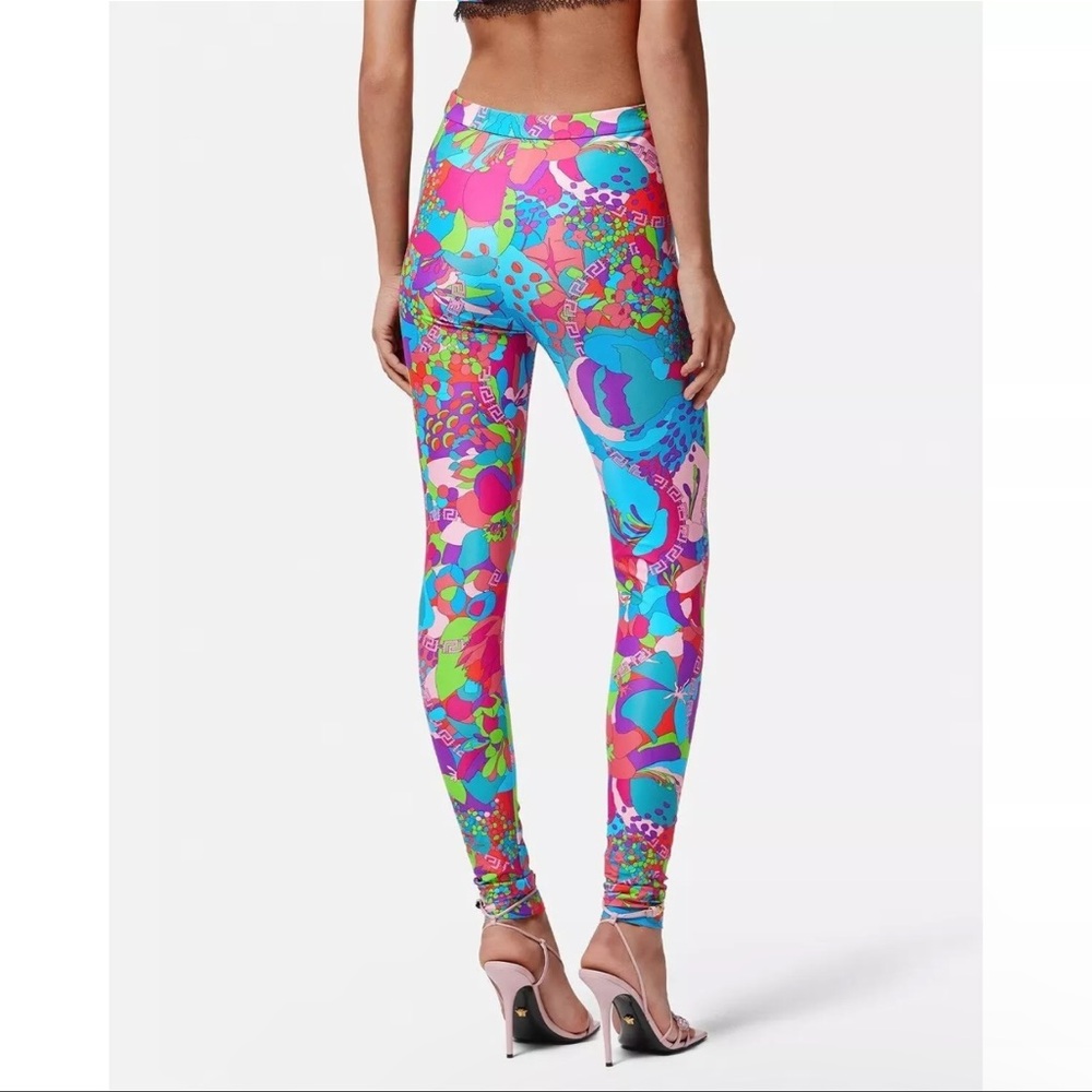 Versace Multicolor Patterned Leggings - image 3